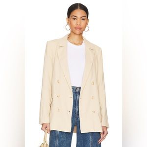 Free People Olivia double breasted blazer in khaki size S